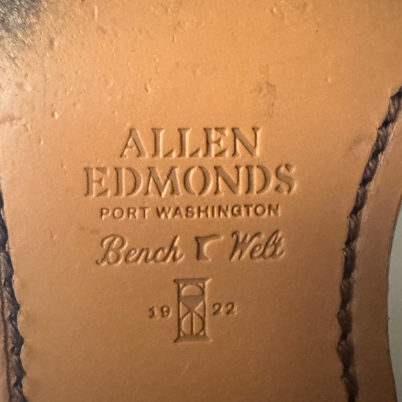 Allen Edmonds Black and White Randolph Penny Loafers - Picture 6 of 8